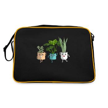 Plant Mama Plants Lady Plant Lovers - Sac Retro - noir/or - Dos
