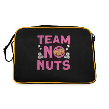 team no nuts baby announcement girl - Retro Bag - black/gold - Back