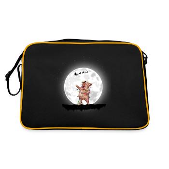 Cochon Lumières de Noël Farmer Noël - Sac Retro - noir/or - Dos