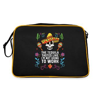 This Tequila Tastes Like I'm Not Going To Work - Retro Tasche - Schwarz/Gold - Hinten