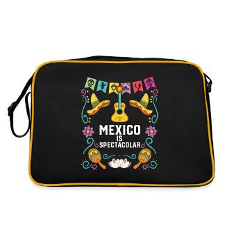 Le Mexique est un mangeur de tacos spectaculaire Nourriture mexicaine - Sac Retro - noir/or - Dos