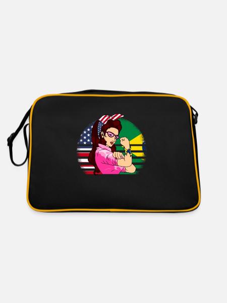 Brazilian American Roots Girls - Sac Retro - noir/or - Dos