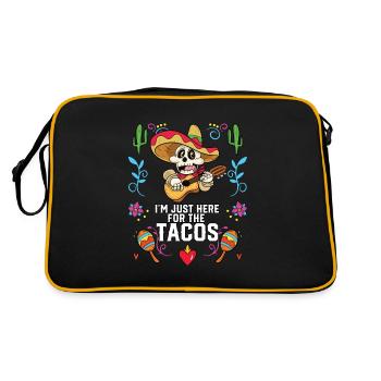 I'm Just Here For The Nachos Mexican Food Nacho - Retro Bag - black/gold - Back