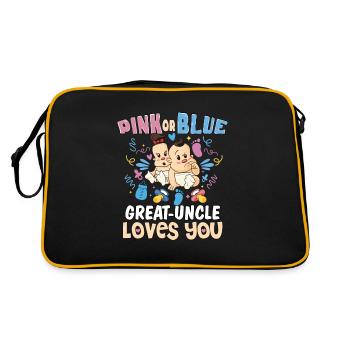 Pink or Blue Great-Uncle Loves You Best Uncle Ever - Retro Bag - black/gold - Back