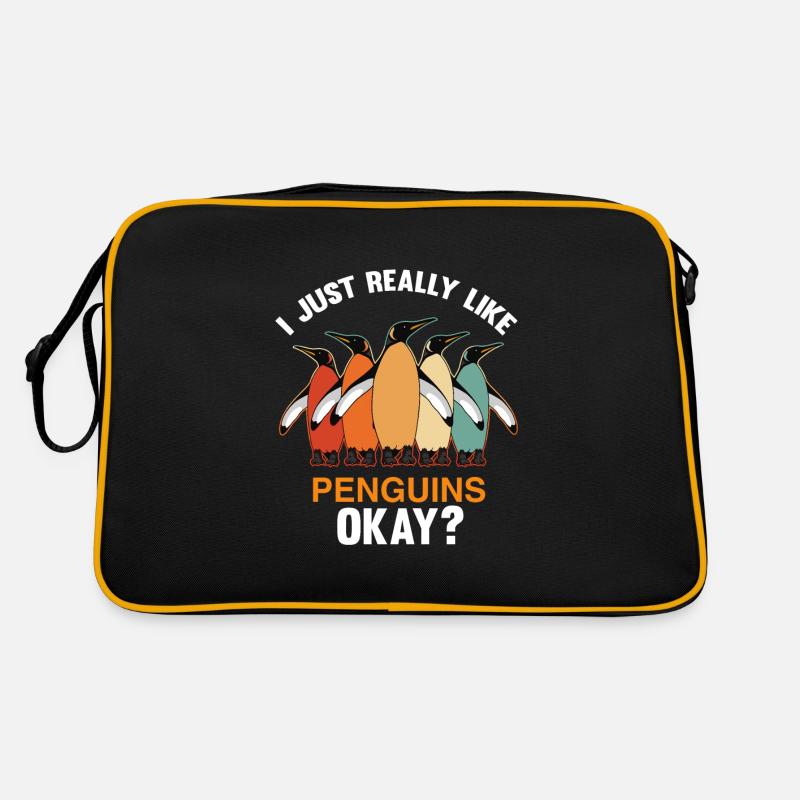 I just like penguins ok penguin vintage Retro Bag