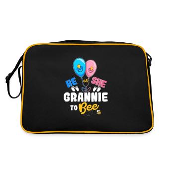 He or She Grannie To Bee Best Grandma Ever - Retro Bag - black/gold - Back