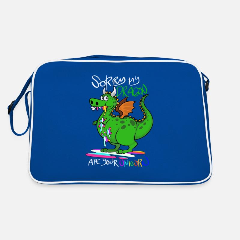 Dragon eats unicorn Retro Bag
