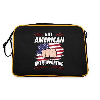 Pas américain mais favorable Voyage Touriste USA - Sac Retro - noir/or - Dos