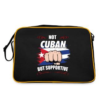 Pas cubain mais un touriste de voyage de soutien cubain Cuba - Sac Retro - noir/or - Dos