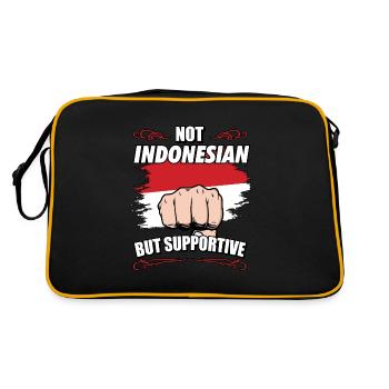 Pas indonésien mais touristique de voyage de soutien - Sac Retro - noir/or - Dos