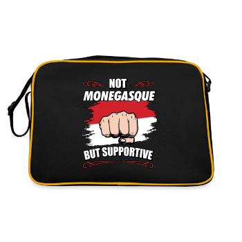 Pas monégasque mais touristique de soutien - Sac Retro - noir/or - Dos