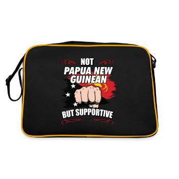 Pas la Papouasie-Nouvelle-Guinée mais un voyage de soutien Papouasie - Sac Retro - noir/or - Dos