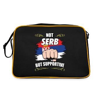 Pas serbe mais soutien touristique serbe Serbie - Sac Retro - noir/or - Dos