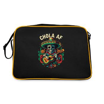 Chola AF Mexican American Pride Latin American - Retro Bag - black/gold - Back