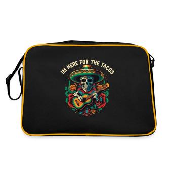 I'm Here For The Tacos Taco Eater Mexican Food Foo - Retro Bag - black/gold - Back