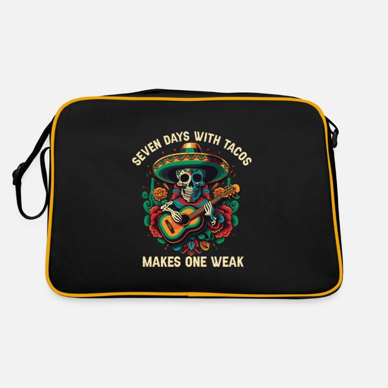 Seven Days Without Tacos Makes One Weak Mexican Fo Retro Tasche