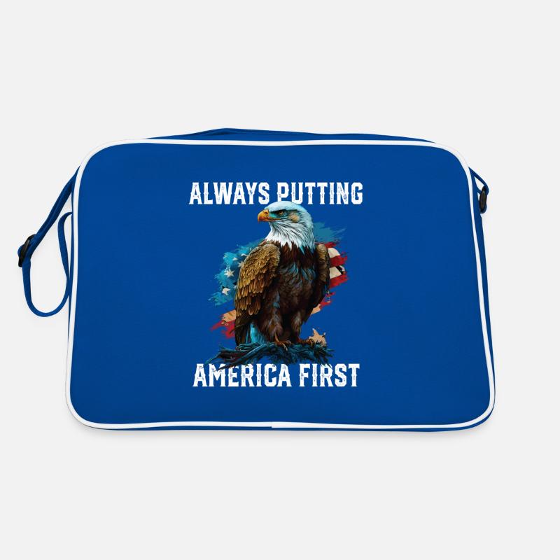 Always Putting America First American Bald Eagle Retro Tasche