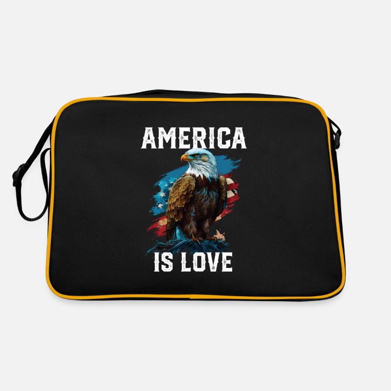 America Is Love American Bald Eagle 4 juillet Sac Retro