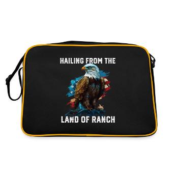 Hailing From The Land Of Ranch American Bald - Retro Tasche - Schwarz/Gold - Hinten