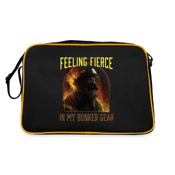 Se sentir féroce dans mon Bunker Gear Fireman - Sac Retro - noir/or - Dos