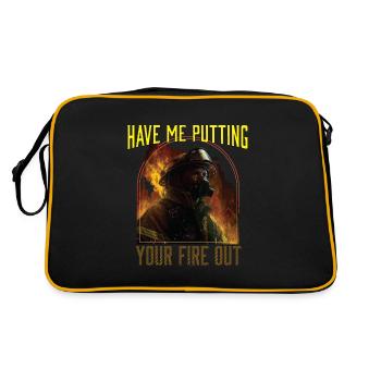 Demandez-moi d’éteindre votre feu pompier pompier - Sac Retro - noir/or - Dos