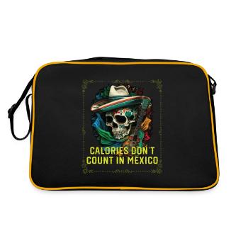 Calories Don't Count In Mexico Pride Food Lover - Retro Bag - black/gold - Back