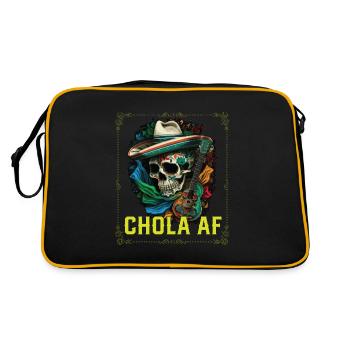 Chola AF Mexican American Pride Latin American - Retro Bag - black/gold - Back