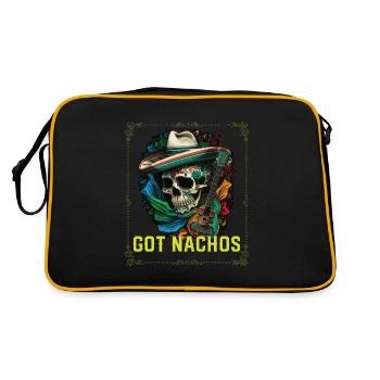 Got Nachos Nacho Average Mexican Food Lover Foodie - Retro Bag - black/gold - Back