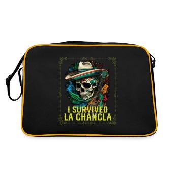 J’ai survécu à la Chancla Mexicaine Pantoufles Sandales - Sac Retro - noir/or - Dos