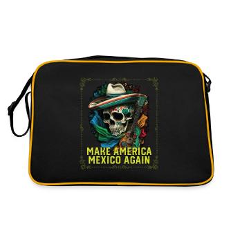 Make America Mexico Again America Mexique Américain - Sac Retro - noir/or - Dos
