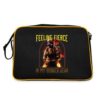 Se sentir féroce dans mon Bunker Gear Fireman - Sac Retro - noir/or - Dos
