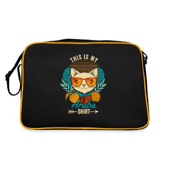 This is my Aruban Shirt Retro Cat Aruban Summer - Retro Bag - black/gold - Back