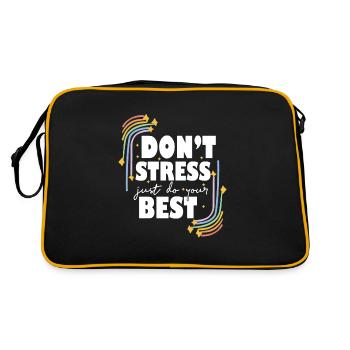 Test Day Don't Stress Just Do Your Best Teacher - Retro Bag - black/gold - Back