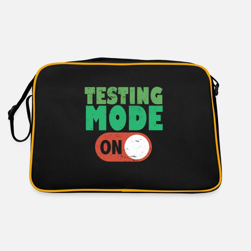 Testing Mode On Motivational Test Day Teacher Retro Tasche
