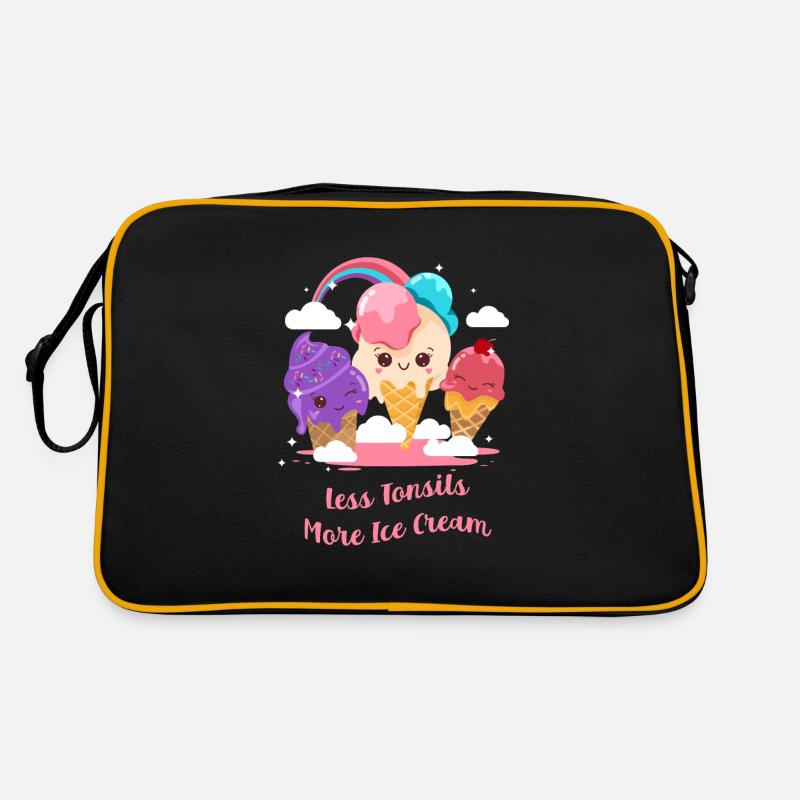 Less Tonsils More Ice Cream Tonsil Removal Retro Bag