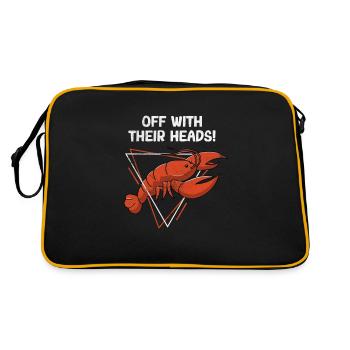 Off With Their Heads Funny Cajun Crawfish Boil - Retro Tasche - Schwarz/Gold - Hinten