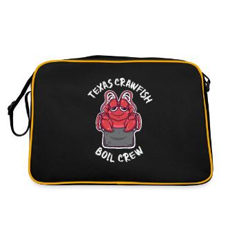 Texas Crawfish Boil Crew Kawaii Crayfish Seafood - Sac Retro - noir/or - Dos