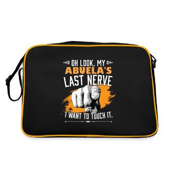 Regarde le dernier nerf de mon abuela Drôle de grand-mère espagnole - Sac Retro - noir/or - Dos