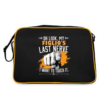 Look My Figlio's Last Nerve Funny Dad Mom Son - Retro Bag - black/gold - Back