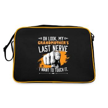 Look My Grandmother's Last Nerve Funny Grandma - Retro Bag - black/gold - Back