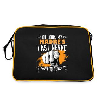 Look My Madre's Last Nerve Funny Mom Mother - Retro Bag - black/gold - Back