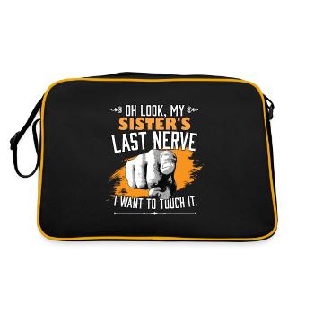 Look My Sister's Last Nerve Funny Siblings - Sac Retro - noir/or - Dos