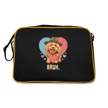 Goldendoodle Dad Cute Dog Mom Doodle Mama Dog - Retro Bag - black/gold - Back