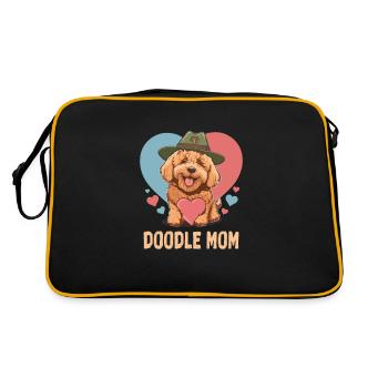 Doodle Mom Cute Dog Mom Goldendoodle Dog Lover - Retro Bag - black/gold - Back
