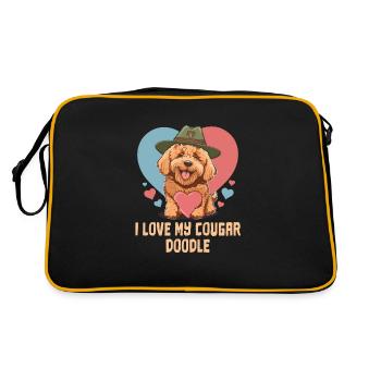 Funny I Love My Doodle Goldendoodle Dad Doodle - Retro Bag - black/gold - Back