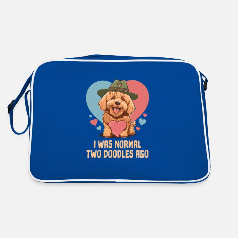 I Was Normal Two Doodles Ago Goldendoodle Dad Dog Retro Tasche