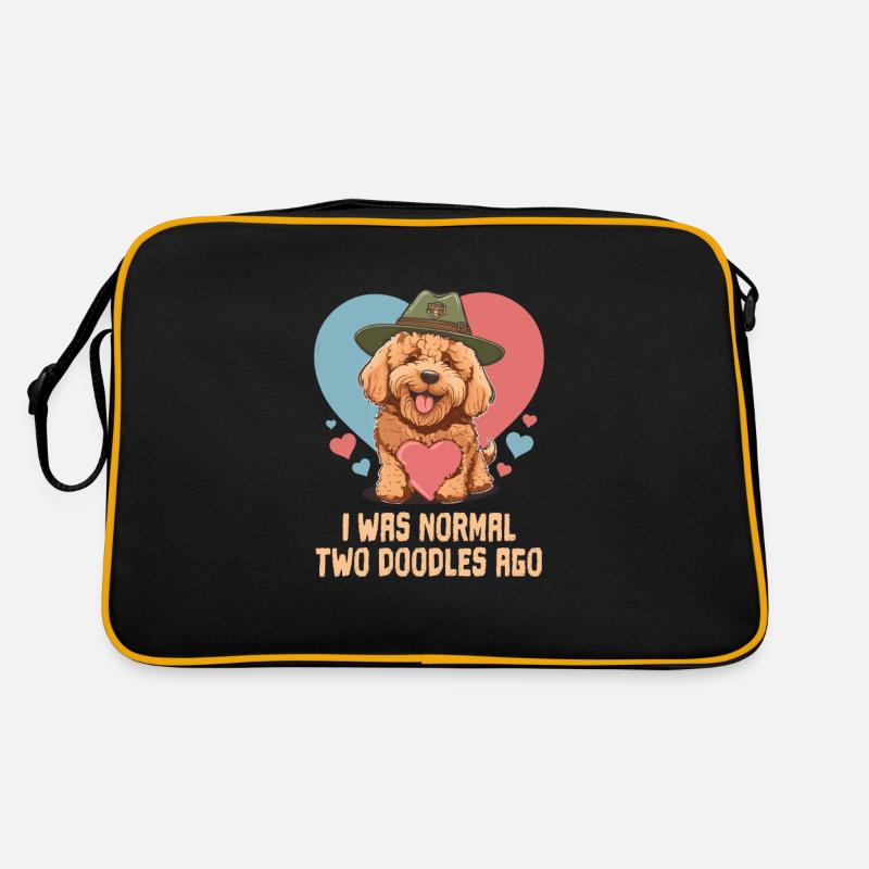 I Was Normal Two Doodles Ago Goldendoodle Dad Dog Retro Tasche