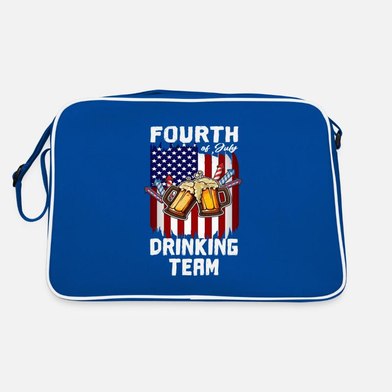 4 juillet Drinking Team Journée du drapeau américain Sac Retro