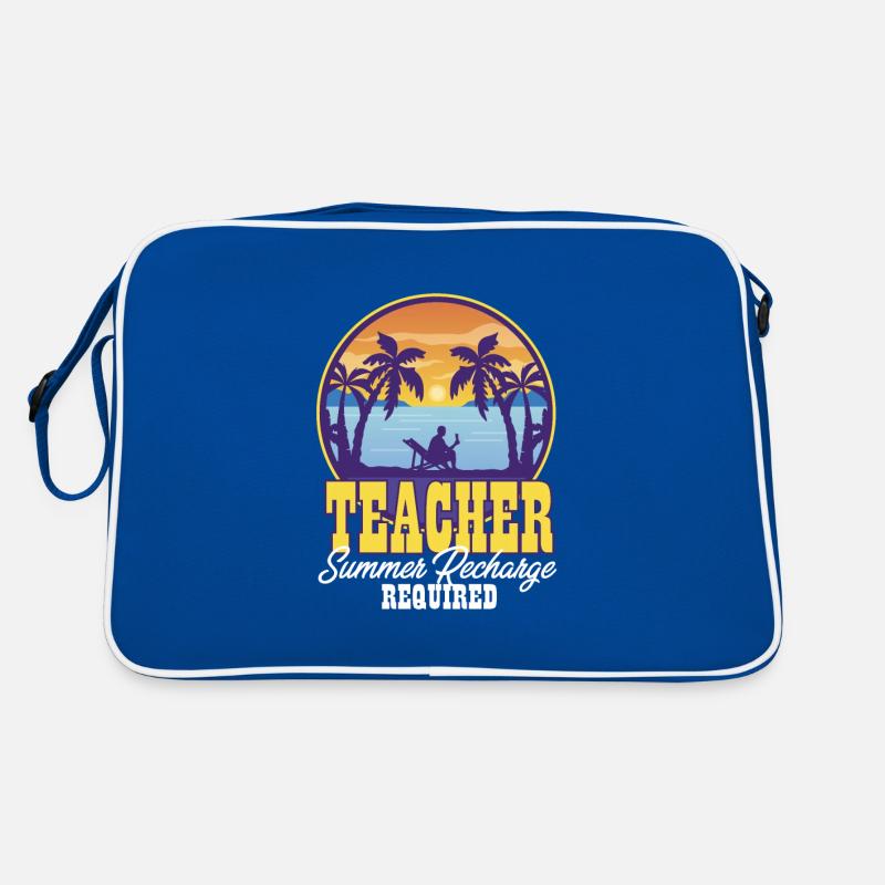 School Teacher Summer Recharge Required Summer Retro Bag