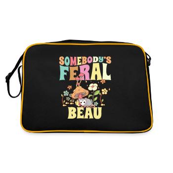 Somebody's Feral Beau Opossum Boyfriend - Retro Bag - black/gold - Back